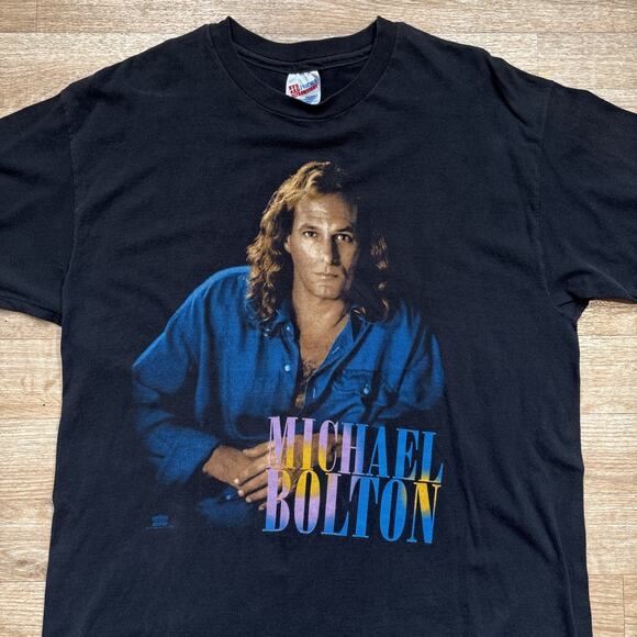 Hanes Other - Vintage Michael Bolton World Tour T Shirt Adult XL Black 1994 Band Tee 90s
